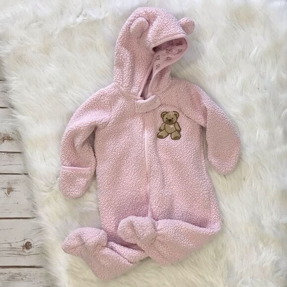cuddle b Other - Baby Snowsuit Coat Bunting Baby‎ Girl 9 months Pink Bear winter